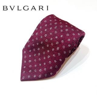 ブルガリ(BVLGARI)のブルガリ　ネクタイ　ワインレッド　ドット柄　スーツ　ブランドネクタイ　ブランド(ネクタイ)