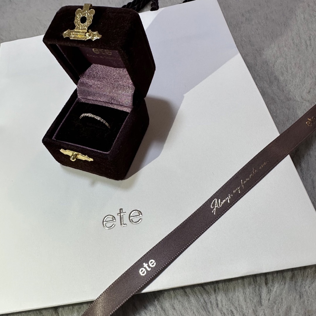 ete(エテ)のete エテ　K18YG ダイヤモンド リング「レイヤード」９号 レディースのアクセサリー(リング(指輪))の商品写真