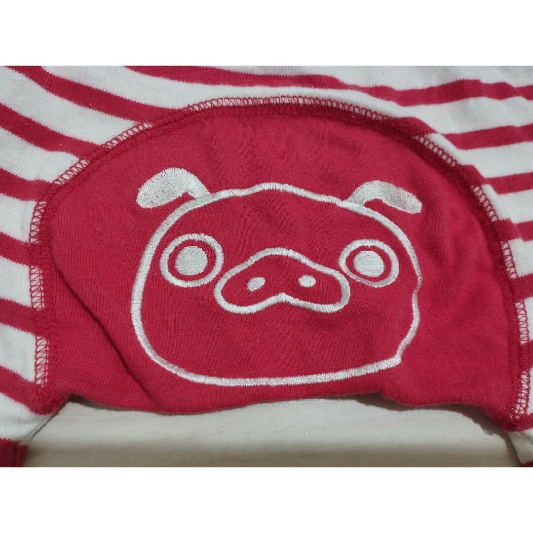 パンパカパンツ　80　赤　ボーダー　パンツ　女の子　男の子 キッズ/ベビー/マタニティのベビー服(~85cm)(パンツ)の商品写真