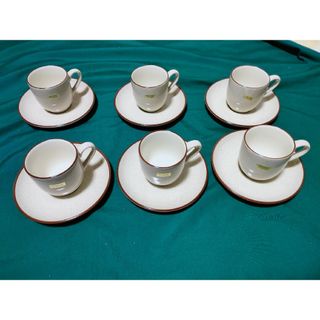 ノリタケ(Noritake)の昭和レトロ Noritake ストーンウェア カップ&ソーサー 6客 喫茶店(グラス/カップ)