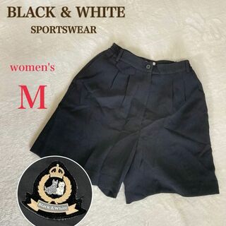 Black & White Sportswear - ブラックアンドホワイト　ロゴワッペン ショートパンツ　短パン　M　ゴルフウェア