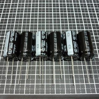 ニチコン製 長寿命電解コンデンサ 2200uF 35V 6個組(その他)