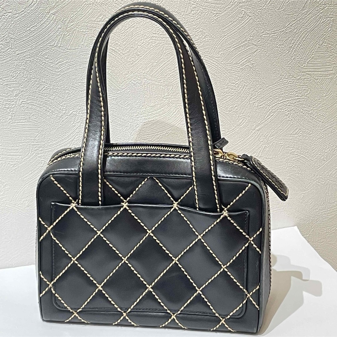 CHANEL(シャネル)のシャネル♦︎ワルイドステッチ ココマーク ハンドバック ブラック レディースのバッグ(ハンドバッグ)の商品写真