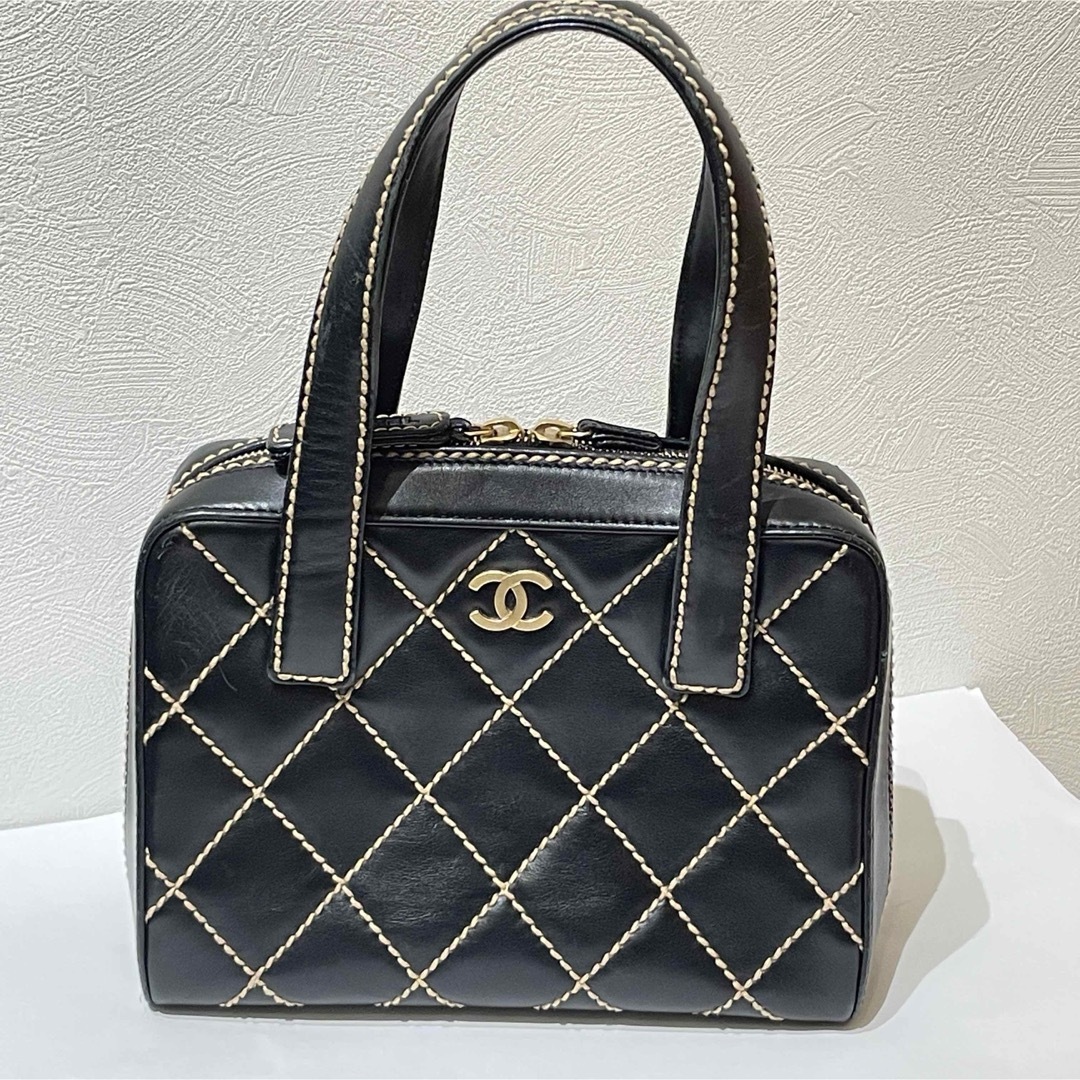 CHANEL(シャネル)のシャネル♦︎ワルイドステッチ ココマーク ハンドバック ブラック レディースのバッグ(ハンドバッグ)の商品写真