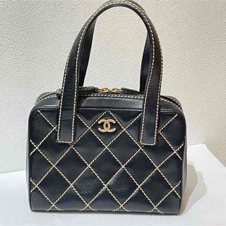 シャネル(CHANEL)のシャネル♦︎ワルイドステッチ ココマーク ハンドバック ブラック(ハンドバッグ)