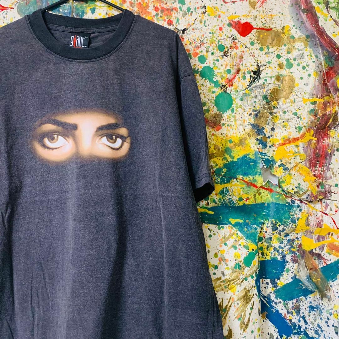 マイケルジャクソン レトロ リプリント Tシャツ 半袖 メンズ 新品  ブラック メンズのトップス(Tシャツ/カットソー(半袖/袖なし))の商品写真