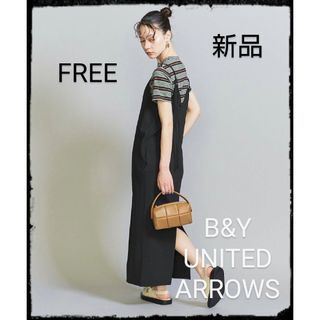 ビューティアンドユースユナイテッドアローズ(BEAUTY&YOUTH UNITED ARROWS)のスリークラックスポンチ レイヤードワンピース/3WAY -ウォッシャブル-(ロングワンピース/マキシワンピース)