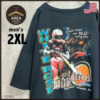 GILDAN USA アメリカ古着 Tシャツ半袖ネイビー2XLサイズヴィンテージ(Tシャツ/カットソー(半袖/袖なし))