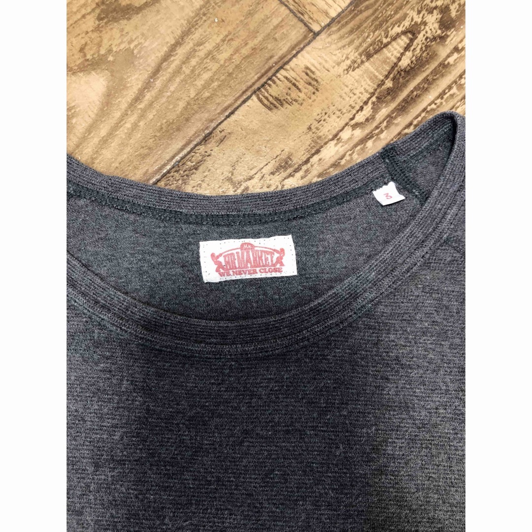 HOLLYWOOD RANCH MARKET(ハリウッドランチマーケット)のHOLLYWOOD  RANCH  MARKET  tシャツ　3   グレー メンズのトップス(Tシャツ/カットソー(七分/長袖))の商品写真