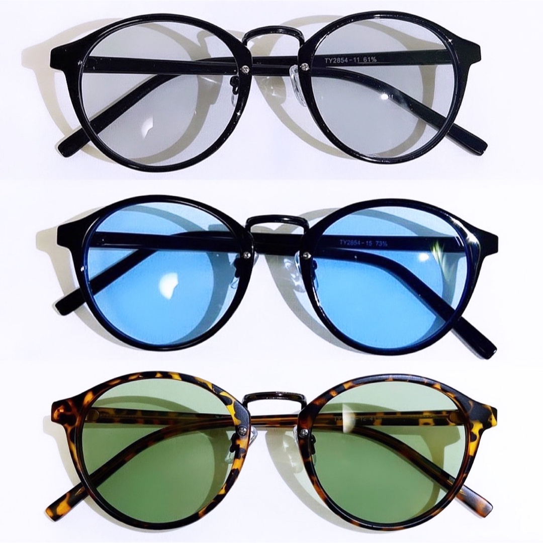 『 新品  』サングラス ボストン メンズ レディース ライトブルー ブルー メンズのファッション小物(サングラス/メガネ)の商品写真