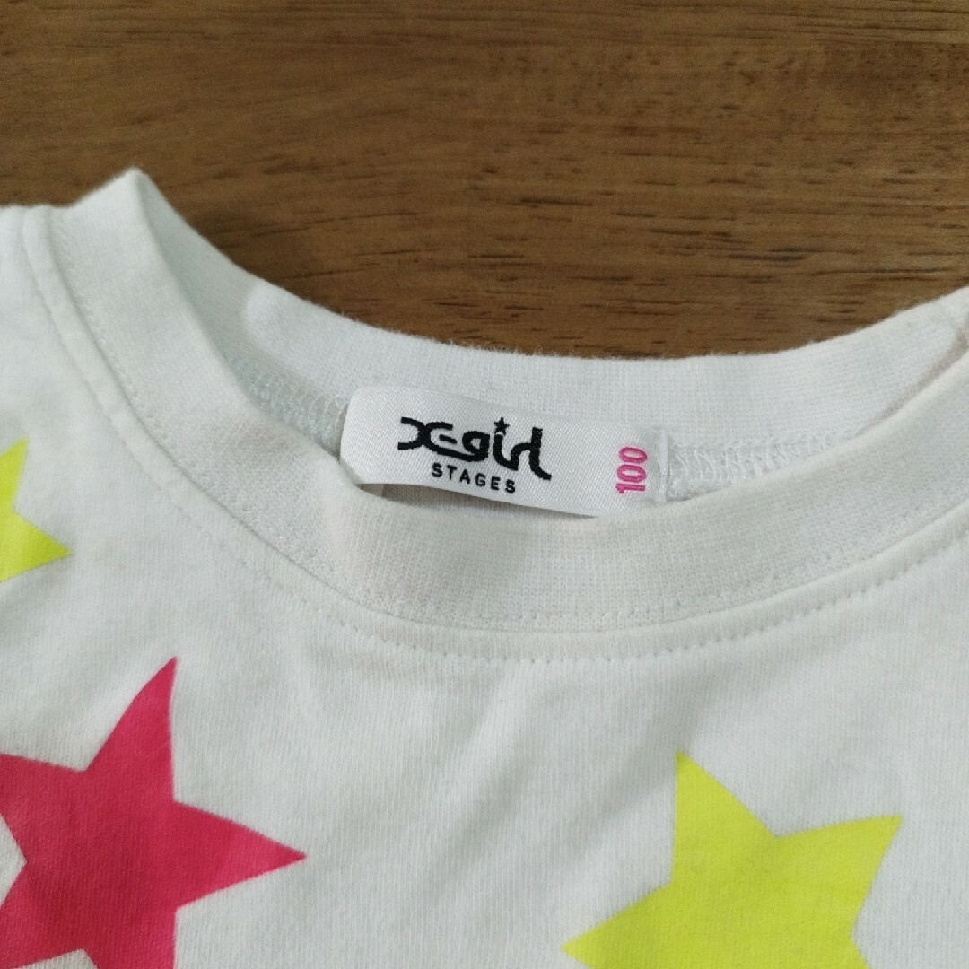 X-girl Stages(エックスガールステージス)のTシャツ キッズ/ベビー/マタニティのキッズ服女の子用(90cm~)(Tシャツ/カットソー)の商品写真