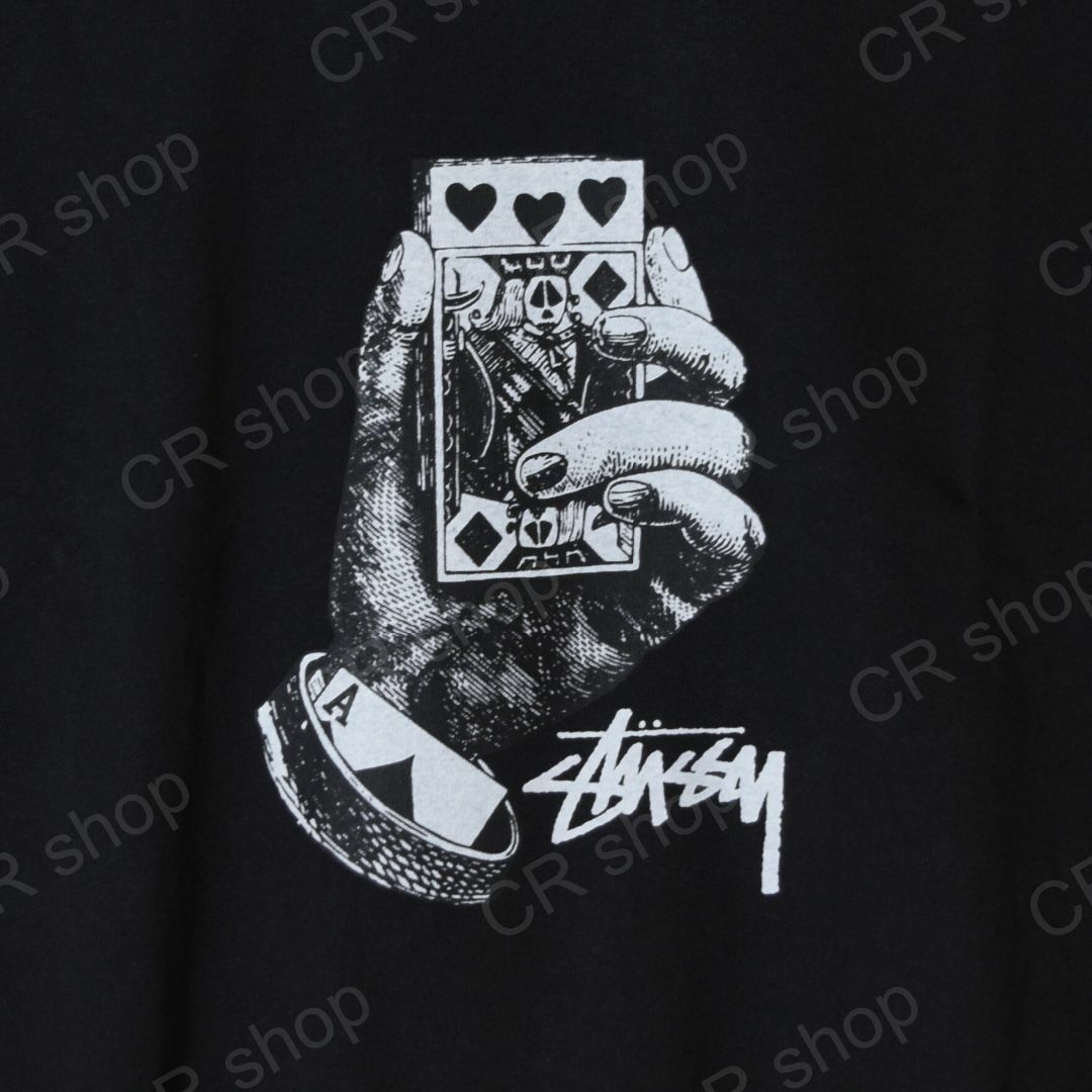 STUSSY(ステューシー)の【ステューシー】正規・新品タグ　トランプデザイン　ブラック　XL　Tシャツ メンズのトップス(Tシャツ/カットソー(半袖/袖なし))の商品写真