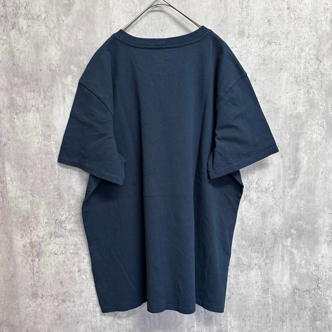 carhartt(カーハート)のカーハート　クルーネック　ポケット付き　ネイビー　半袖　Tシャツ　XLサイズ メンズのトップス(Tシャツ/カットソー(半袖/袖なし))の商品写真