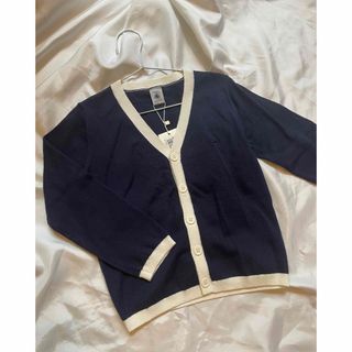 PETIT BATEAU - 新品未使用タグ付き★プチバトー　コットンマリンカーディガン　6a116㎝