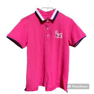 ニジュウサンク(23区)の23区　GOLF ゴルフ　ゴルフウェア　ポロシャツ　ピンク　サイズ2(ウエア)