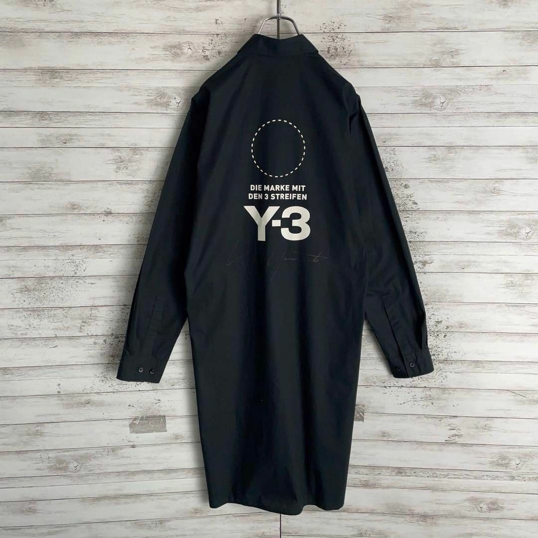 Y-3(ワイスリー)の9508【即完売モデル】Y-3☆サークルロゴ定番カラーロングシャツ　美品 メンズのトップス(シャツ)の商品写真