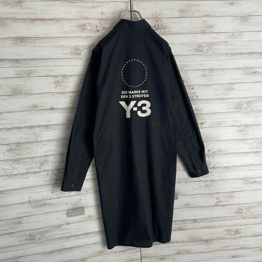 Y-3(ワイスリー)の9508【即完売モデル】Y-3☆サークルロゴ定番カラーロングシャツ　美品 メンズのトップス(シャツ)の商品写真