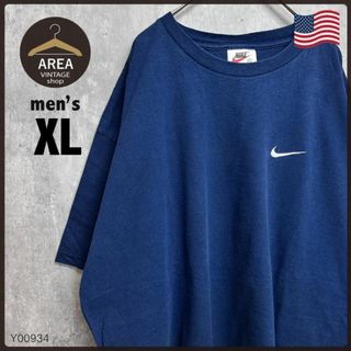 ナイキ(NIKE)のNIKEナイキUSAアメリカ古着 Tシャツ半袖ブルーXLサイズヴィンテージ(Tシャツ/カットソー(半袖/袖なし))