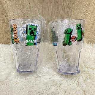 マインクラフト(Minecraft)の新品未使用◇ マインクラフト クリアカップL プラコップ 2個セット 380ml(キャラクターグッズ)