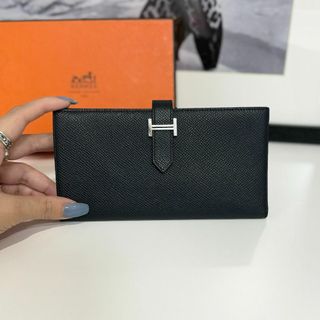 Hermes - エルメス ベアンスフレ エプソン ブルーインディゴ 長財布