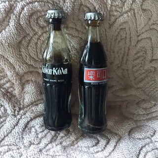 コカ・コーラ - ミニチュアボトル　コカコーラ　2本　レトロ　ヴィンテージ