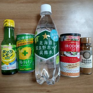 サッポロ(サッポロ)のIRODORI  ガラムマサラ 炭酸水 キレートレモンUP  ポッカレモン100(その他)