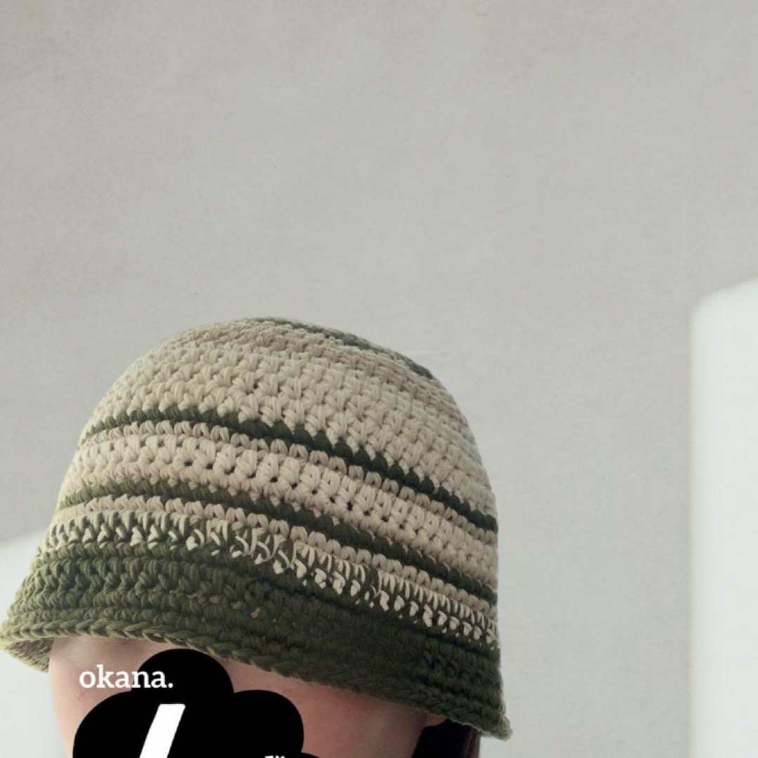 cotton / khaki バケットハット クロシェハット クラッシャーハット メンズの帽子(ニット帽/ビーニー)の商品写真