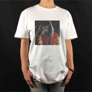 新品 マイケルジャクソン 変身 狼 オオカミ男 洋楽 スリラー MV Tシャツ(Tシャツ/カットソー(半袖/袖なし))