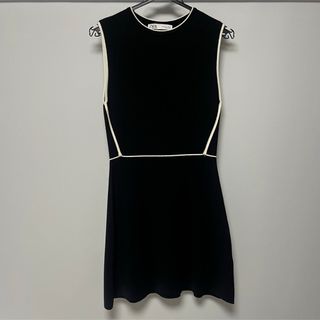 ザラ(ZARA)のZARA バイカラー ニットワンピース Sサイズ(ひざ丈ワンピース)