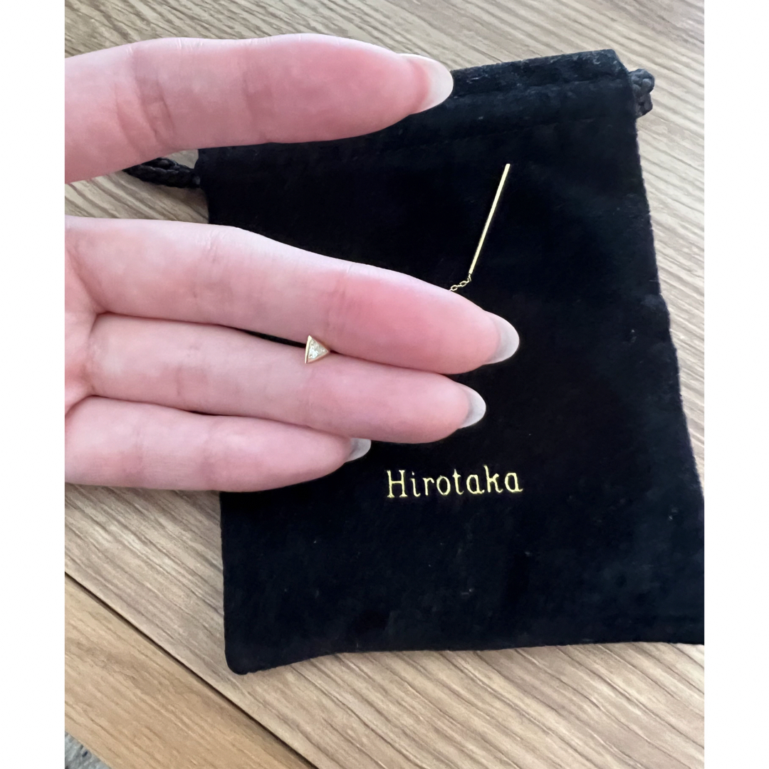 Hirotaka ヒロタカ K18YG ダイヤモンドピアス 片耳0.10ct レディースのアクセサリー(ピアス)の商品写真