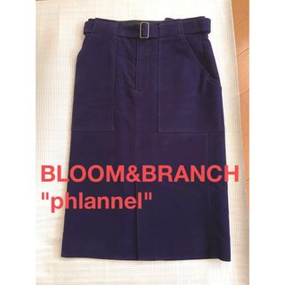 BLOOM&BRANCHの"phlannel"ベイカータイトスカート  ネイビー(ひざ丈スカート)