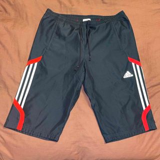 アディダス(adidas)のadidas アディダス ナイロン ハーフ パンツ サイズ M ネイビー 紺(ウェア)