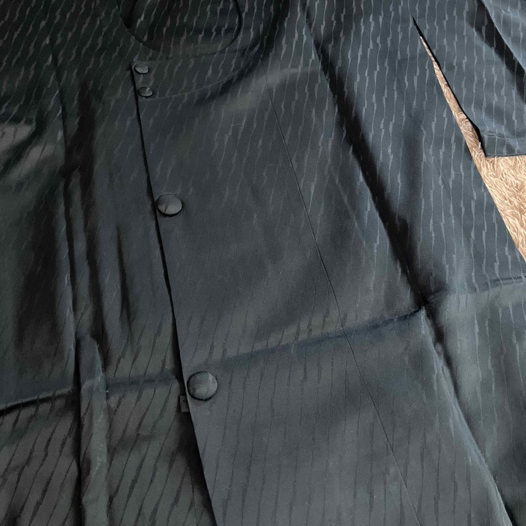 深緑　着物 道行 コート レディースの水着/浴衣(着物)の商品写真