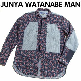 ジュンヤワタナベマン(JUNYA WATANABE MAN)のジュンヤ ワタナベ マン 花柄 パッチワーク シャツ XS コムデギャルソン(シャツ)