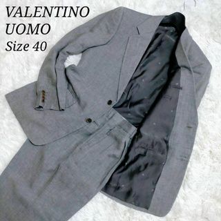 ヴァレンティノ(VALENTINO)のヴァレンティノ★スーツセットアップ★サイズ40/XL相当★シルク キュプロ 灰色(セットアップ)