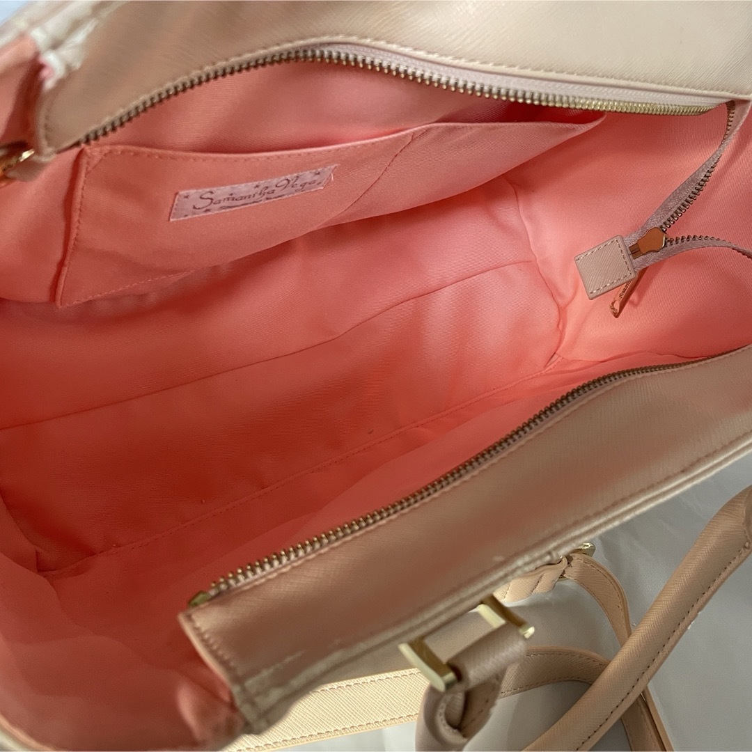 Samantha Vega(サマンサベガ)のサマンサ ベガ　2way ショルダートートバッグ　ショルダーバッグ　ベビーピンク レディースのバッグ(ショルダーバッグ)の商品写真
