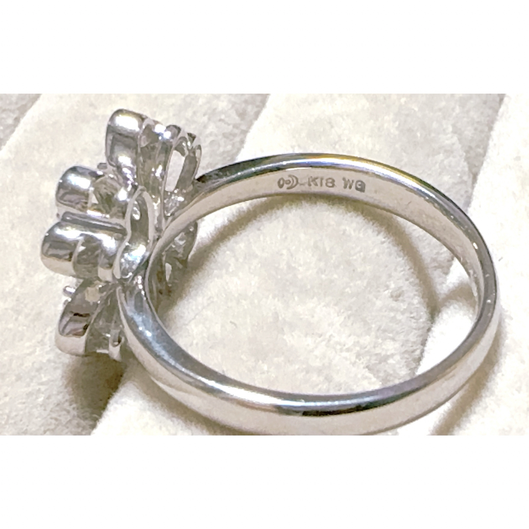 TASAKI(タサキ)のK18WG TASAKIダイヤモンドリング　四葉クローバーモチーフ 12号 レディースのアクセサリー(リング(指輪))の商品写真
