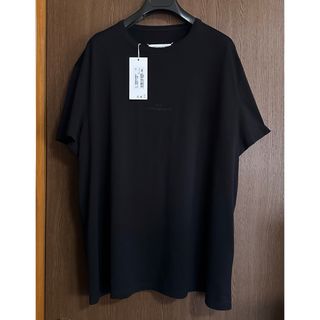 マルタンマルジェラ(Maison Martin Margiela)の黒XXL新品 メゾン マルジェラ メンズ リバースロゴ Tシャツ オールブラック(Tシャツ/カットソー(半袖/袖なし))