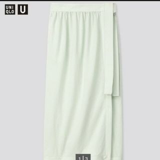 ユニクロ(UNIQLO)のユニクロ ライトグリーン ラップスカート(ロングスカート)