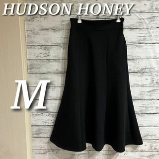 シマムラ(しまむら)のHUDSON HONEY ロングスカート　フレア　ジャージー　ブラック　M(ロングスカート)