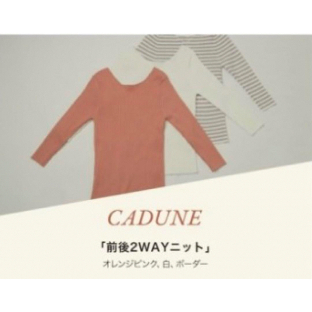 新品 前後2wayリブニット CADUNE カデュネ ノベルティ レディースのトップス(カットソー(長袖/七分))の商品写真