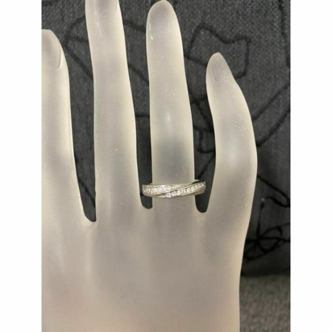 （1106）10号　エンゲージリング3連豪華な煌めきクロス高級リング　指輪 レディースのアクセサリー(リング(指輪))の商品写真