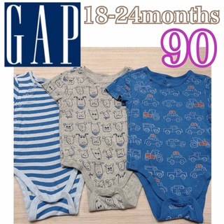 ベビーギャップ(babyGAP)の大人気❤️babyGAP 半袖ロンパース 3枚セット 90(ロンパース)