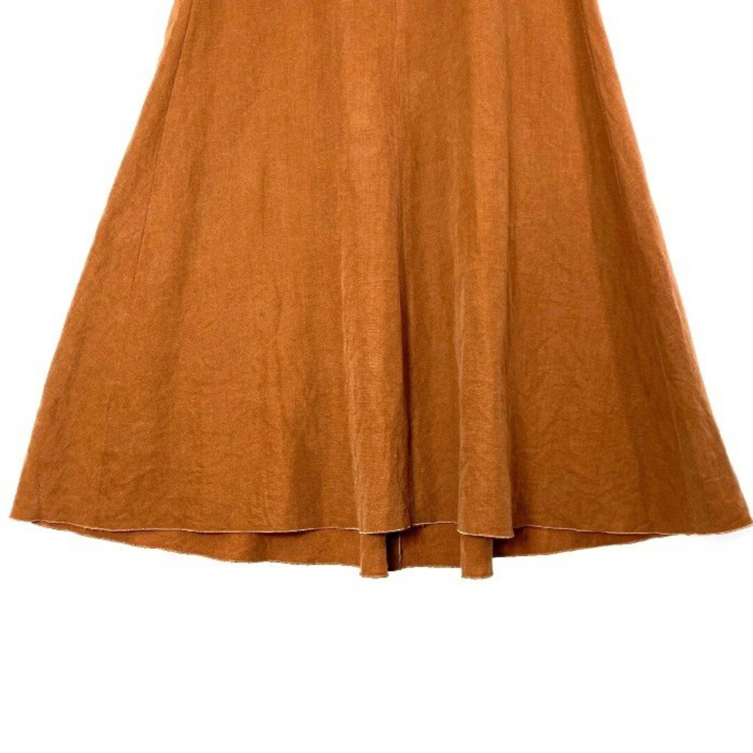AURALEE(オーラリー)の★AURALEE オーラリー ウォッシュリネン フレアスカート テラコッタ size1 レディースのスカート(ひざ丈スカート)の商品写真