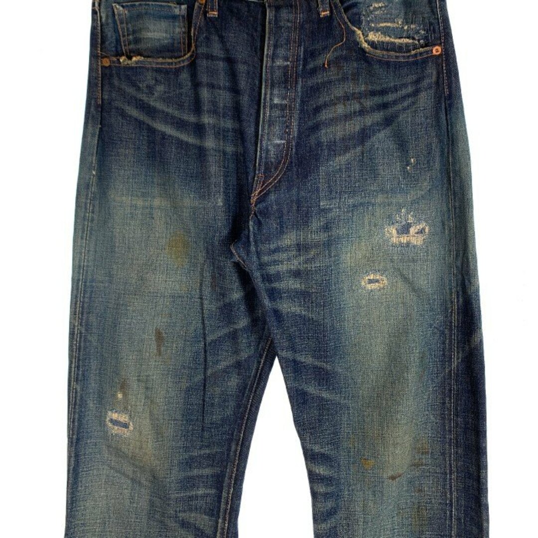 Levi's(リーバイス)のLEVI'S リーバイス S501XX 44501 大戦モデル復刻 デニムパンツ インディゴ ダメージ リペア Size 34 メンズのパンツ(デニム/ジーンズ)の商品写真