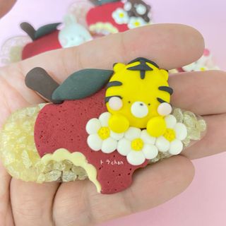 食べちゃった☆Apple Cookie ZOO 動物モチーフ ヘアクリップ(バレッタ/ヘアクリップ)