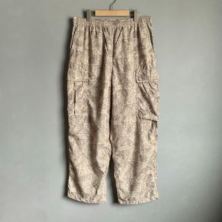 BEAMS バティック柄 イージーカーゴパンツ ビームス 総柄 ベージュブラウン