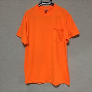 ギルタン(GILDAN)の新品 GILDAN ギルダン 半袖Tシャツ ポケット付き セーフティオレンジ M(Tシャツ/カットソー(半袖/袖なし))