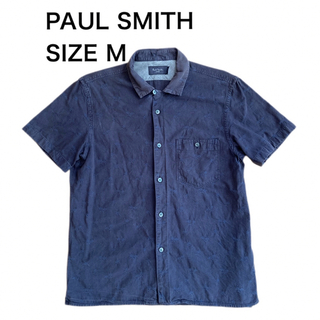 ポールスミス(Paul Smith)のPAUL SMITH ポール スミス 半袖シャツ ボタンダウン ヤシ木 刺繍 M(シャツ)