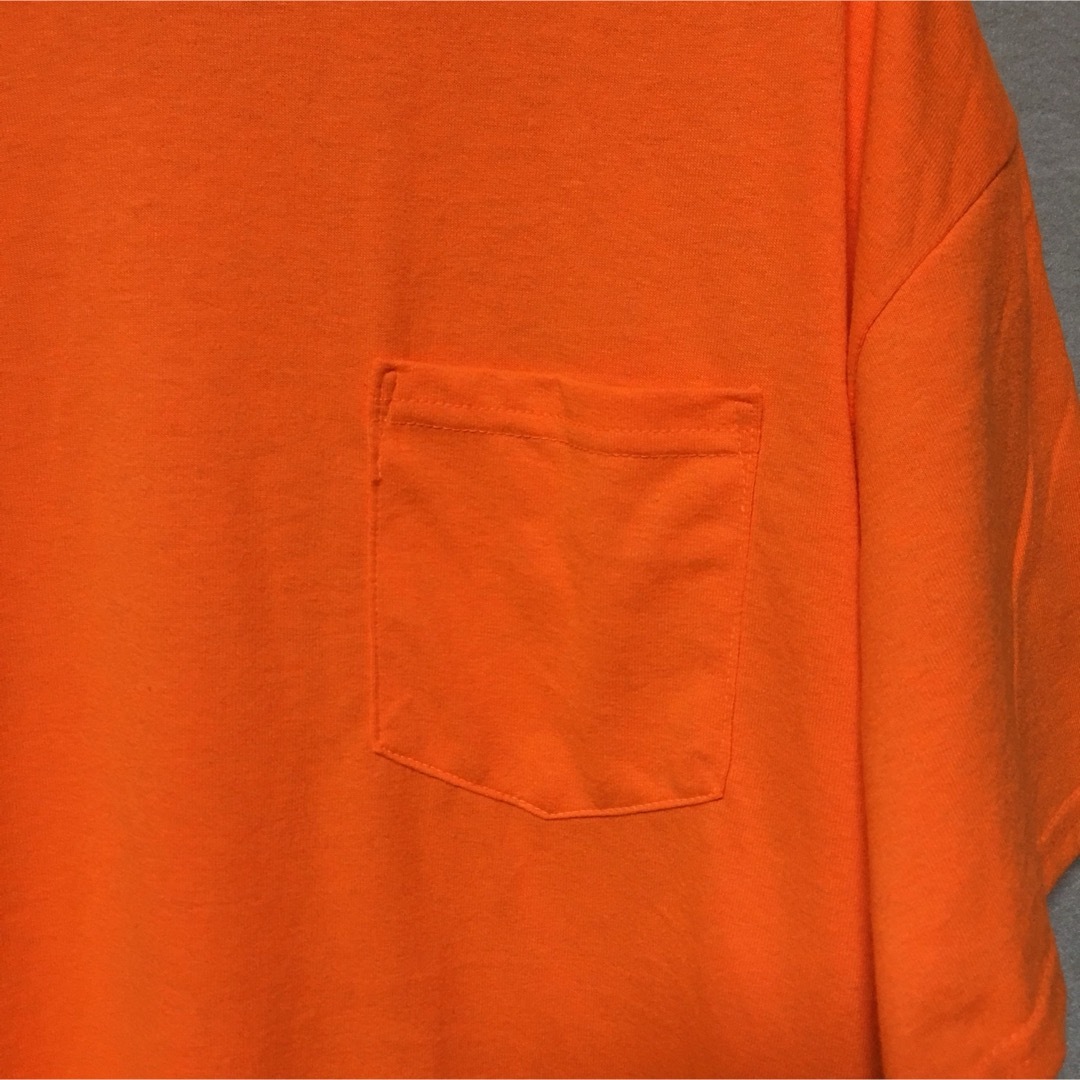 GILDAN(ギルタン)の新品 GILDANギルダン 半袖Tシャツ ポケット付き セーフティオレンジ XL メンズのトップス(Tシャツ/カットソー(半袖/袖なし))の商品写真